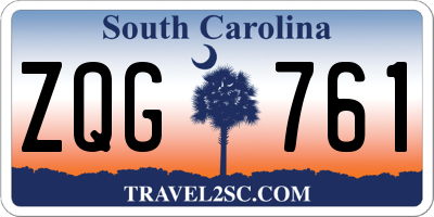 SC license plate ZQG761