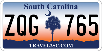 SC license plate ZQG765