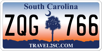 SC license plate ZQG766