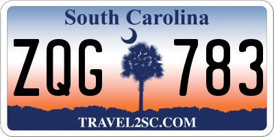 SC license plate ZQG783