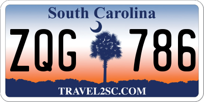 SC license plate ZQG786