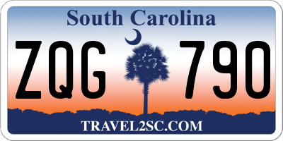 SC license plate ZQG790