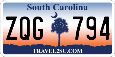 SC license plate ZQG794