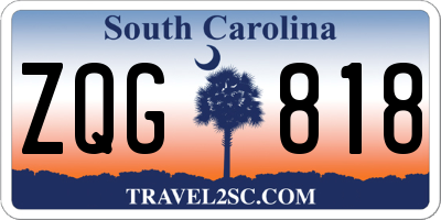 SC license plate ZQG818