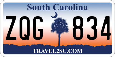 SC license plate ZQG834