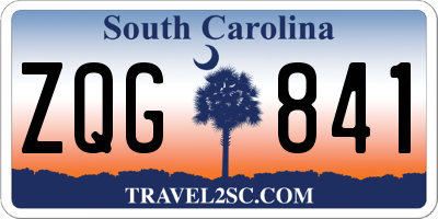 SC license plate ZQG841