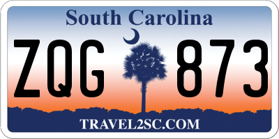 SC license plate ZQG873