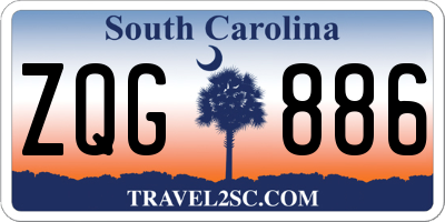 SC license plate ZQG886