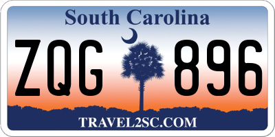 SC license plate ZQG896