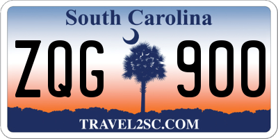 SC license plate ZQG900