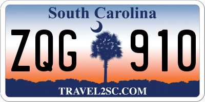 SC license plate ZQG910
