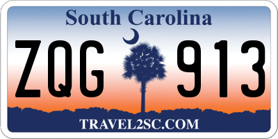 SC license plate ZQG913