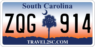 SC license plate ZQG914