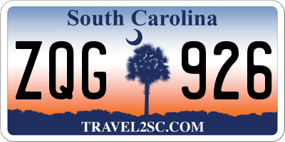 SC license plate ZQG926