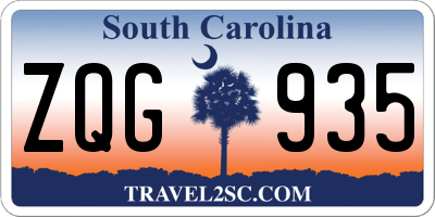 SC license plate ZQG935