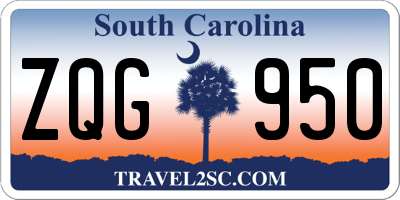 SC license plate ZQG950