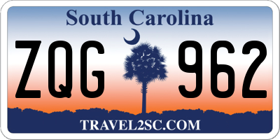 SC license plate ZQG962