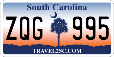 SC license plate ZQG995