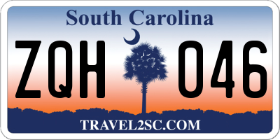 SC license plate ZQH046