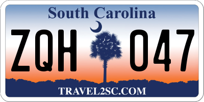 SC license plate ZQH047