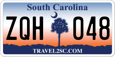 SC license plate ZQH048