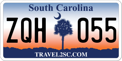 SC license plate ZQH055