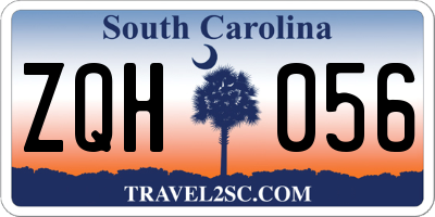 SC license plate ZQH056