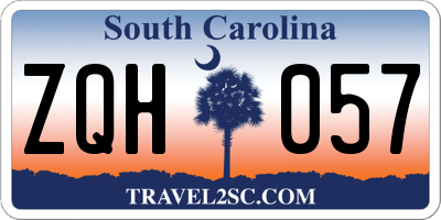 SC license plate ZQH057