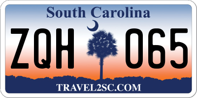 SC license plate ZQH065