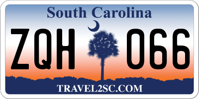 SC license plate ZQH066