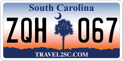 SC license plate ZQH067