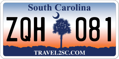 SC license plate ZQH081