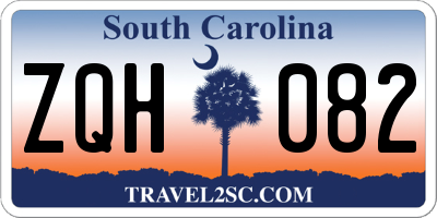 SC license plate ZQH082