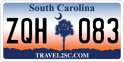SC license plate ZQH083