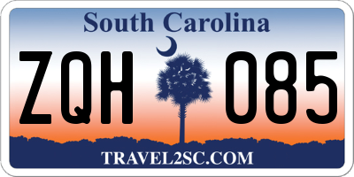 SC license plate ZQH085