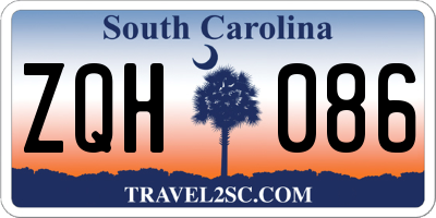 SC license plate ZQH086