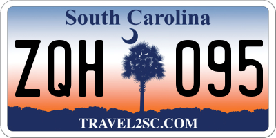 SC license plate ZQH095