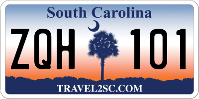 SC license plate ZQH101
