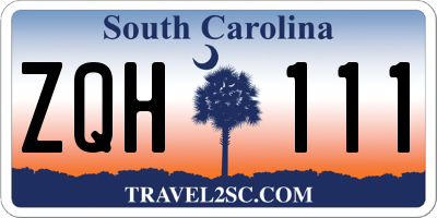 SC license plate ZQH111
