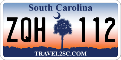 SC license plate ZQH112
