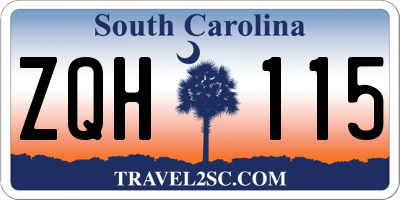 SC license plate ZQH115