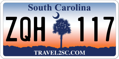 SC license plate ZQH117