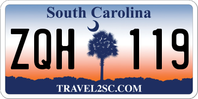 SC license plate ZQH119