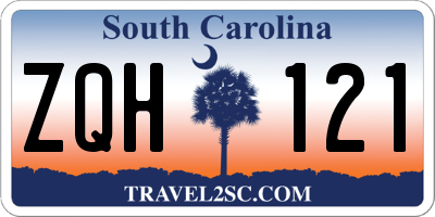 SC license plate ZQH121