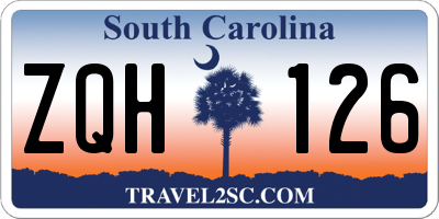SC license plate ZQH126