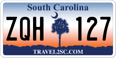 SC license plate ZQH127
