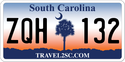SC license plate ZQH132