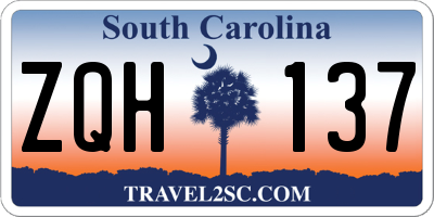 SC license plate ZQH137