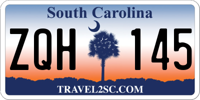 SC license plate ZQH145