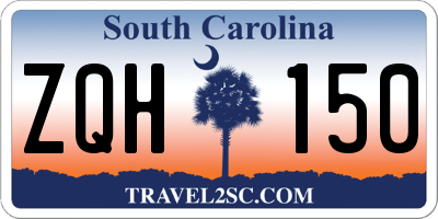 SC license plate ZQH150